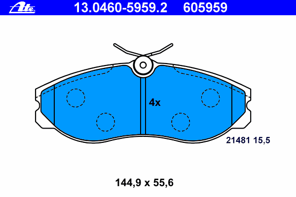 Тормозные колодки ATE 13.0460-5959.2