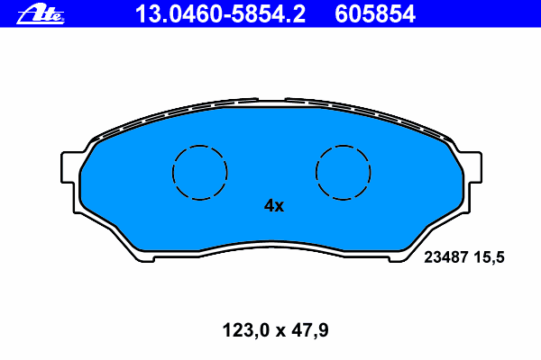 Тормозные колодки ATE 13.0460-5854.2