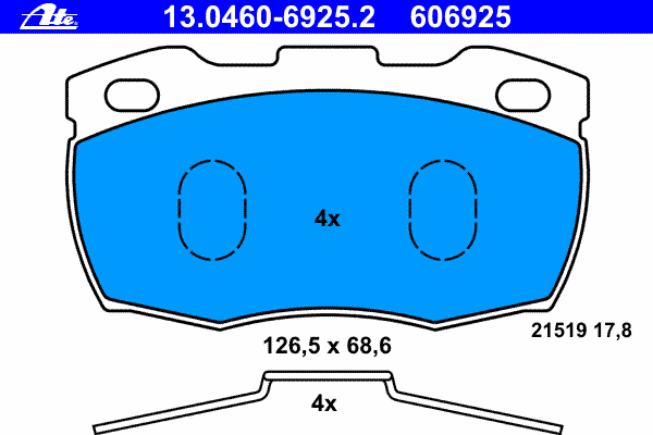 Тормозные колодки ATE 13.0460-6925.2