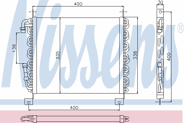 Радіатор кондиціонера NISSENS 94093