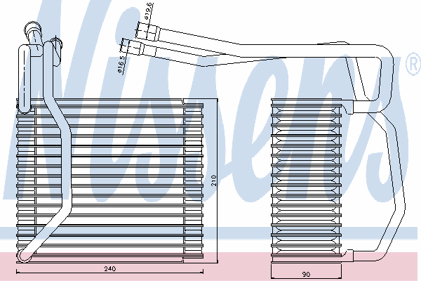 Испаритель кондиционера NISSENS 92194