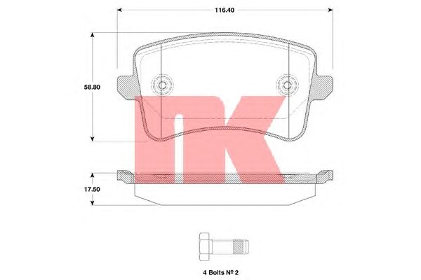 Тормозные колодки NK 224796