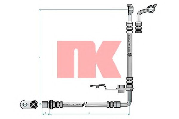 Тормозной шланг NK 853275