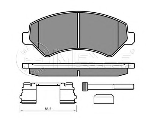 Тормозные колодки MEYLE 025 244 6619/W2