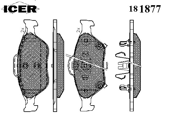 Тормозные колодки ICER 181877