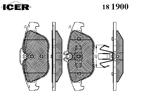Гальмівні колодки ICER 181900