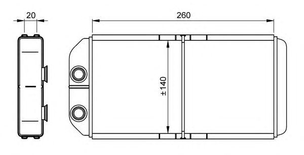 Радиатор отопителя NRF 54261