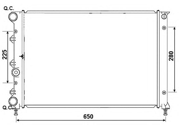 Радиатор, охлаждение двигателя NRF 58305