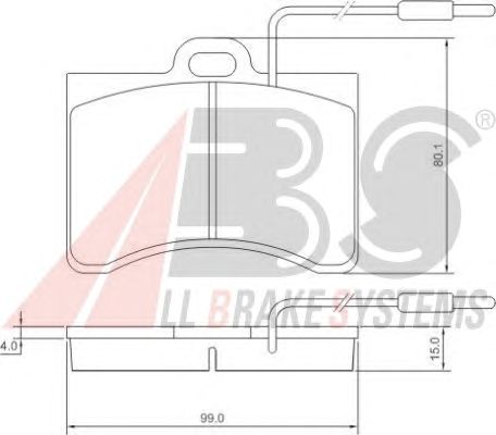 Тормозные колодки A.B.S. 36099