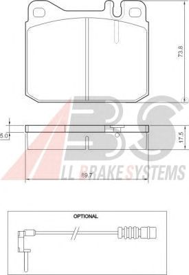 Тормозные колодки A.B.S. 36418