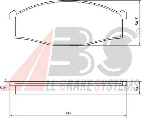 Тормозные колодки A.B.S. 36954