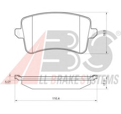 Тормозные колодки A.B.S. 37588