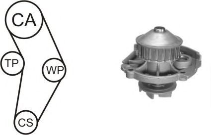 Помпа + комплект ГРМ AIRTEX WPK-152301