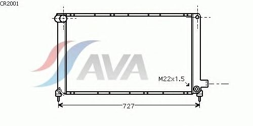 Радиатор, охлаждение двигателя AVA QUALITY COOLING CR2001