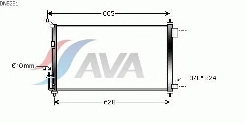 Радиатор кондиционера AVA QUALITY COOLING DN5251