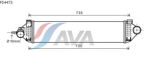 Интеркулер AVA QUALITY COOLING FD4473