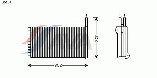 Радиатор отопителя AVA QUALITY COOLING FD6154