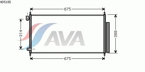 Радиатор кондиционера AVA QUALITY COOLING HD5185