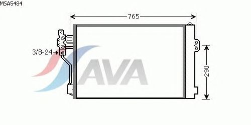 Радиатор кондиционера AVA QUALITY COOLING MSA5484