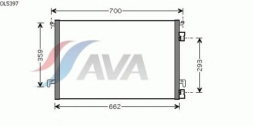Радиатор кондиционера AVA QUALITY COOLING OL5397