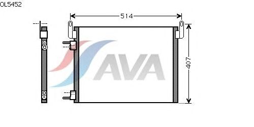 Радиатор кондиционера AVA QUALITY COOLING OL5452