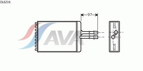 Радиатор отопителя AVA QUALITY COOLING OL6216