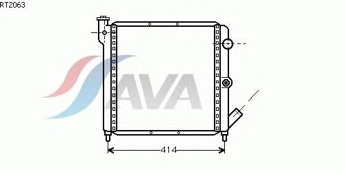 Радиатор, охлаждение двигателя AVA QUALITY COOLING RT2063