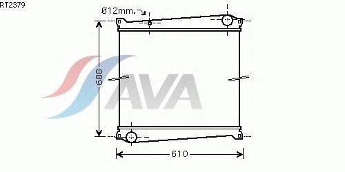 Радиатор, охлаждение двигателя AVA QUALITY COOLING RT2379