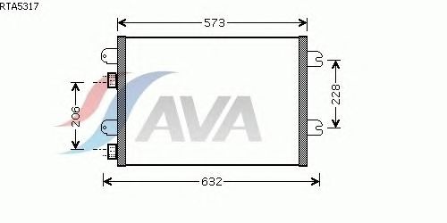 Радиатор кондиционера AVA QUALITY COOLING RTA5317