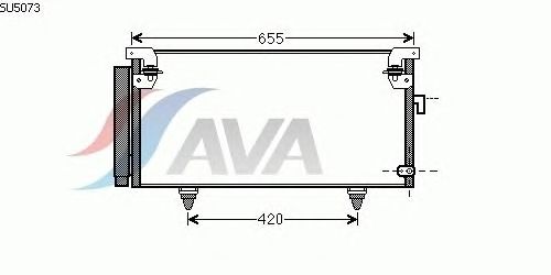 Радиатор кондиционера AVA QUALITY COOLING SU5073