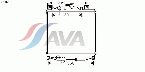 Радиатор, охлаждение двигателя AVA QUALITY COOLING SZ2022