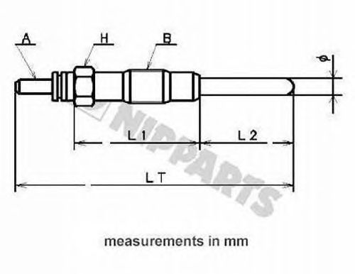 Свеча накала NIPPARTS J5719009