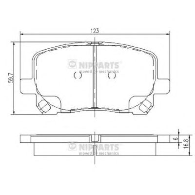 Тормозные колодки NIPPARTS J3602096