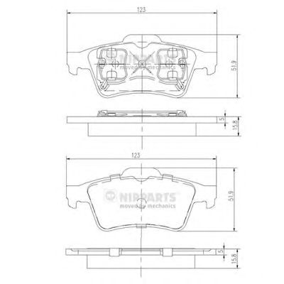 Тормозные колодки NIPPARTS J3611045