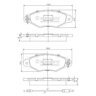 Тормозные колодки NIPPARTS J3601093