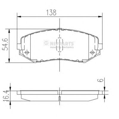 Тормозные колодки NIPPARTS J3608029