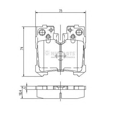 Тормозные колодки NIPPARTS N3612037