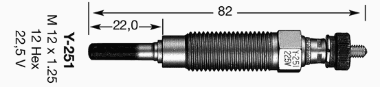 Свеча накала NGK Y251