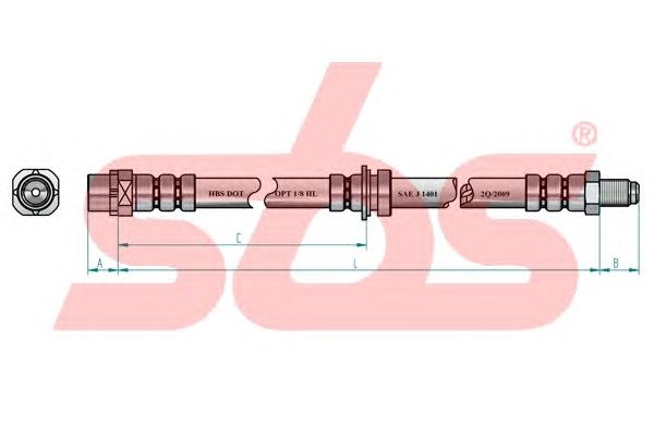 Тормозной шланг sbs 1330851526
