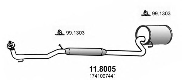 Глушитель ASSO 11.8005