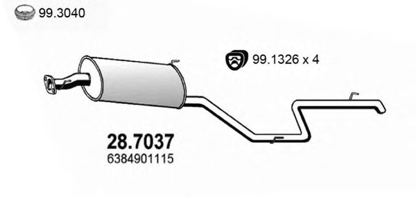 Глушитель ASSO 28.7037