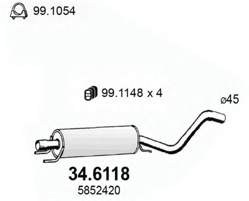 Резонатор ASSO 34.6118