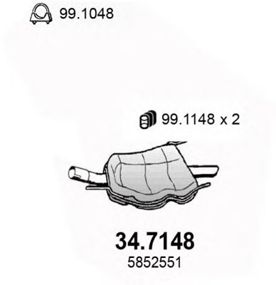 Глушитель ASSO 34.7148