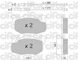 Тормозные колодки CIFAM 822-037-1