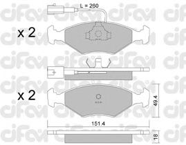 Тормозные колодки CIFAM 822-057-1