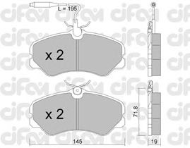 Тормозные колодки CIFAM 822-058-1
