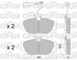 Тормозные колодки CIFAM 822-072-1