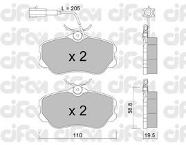 Тормозные колодки CIFAM 822-074-0