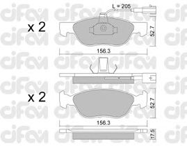 Тормозные колодки CIFAM 822-082-1