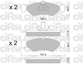 Тормозные колодки CIFAM 822-088-0
